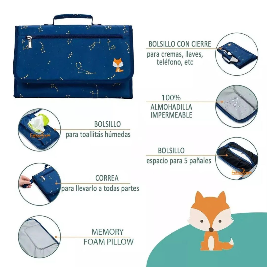 Mudador portátil plegable