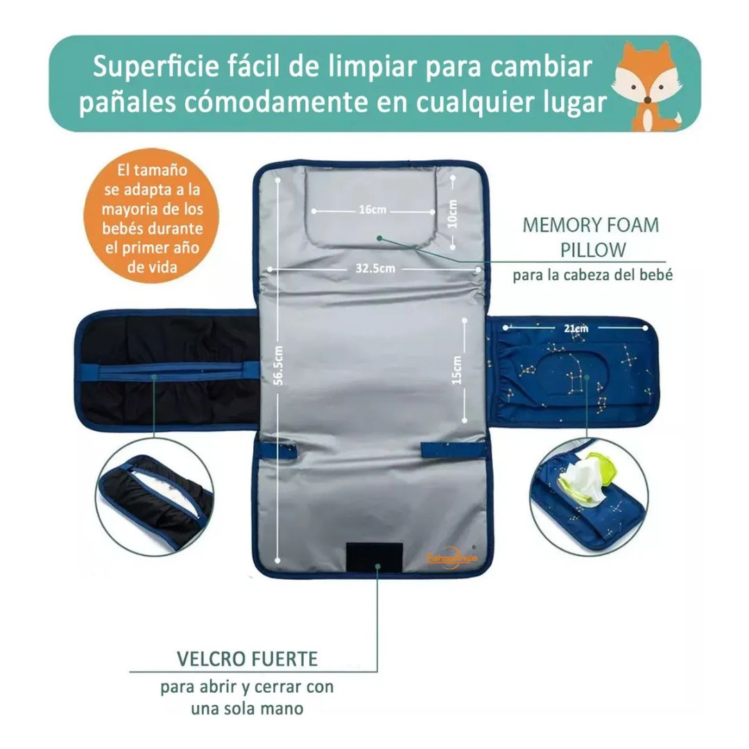 Mudador portátil plegable