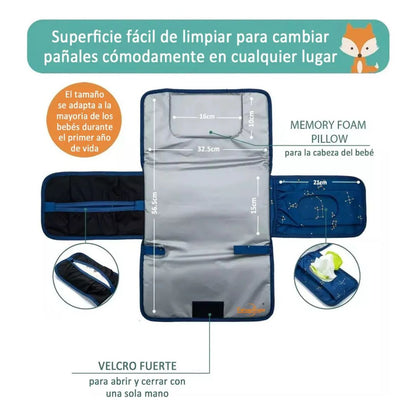 Mudador portátil plegable
