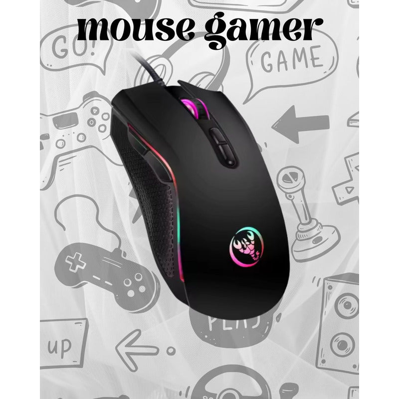 Mouse Gamer Tmice A869 Rgb - Ergonomía Y Precisión Pro