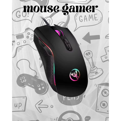 Mouse Gamer Tmice A869 Rgb - Ergonomía Y Precisión Pro